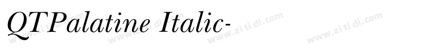 QTPalatine Italic字体转换